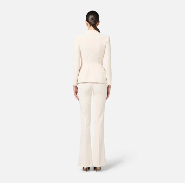 Giacca in crêpe con piping a contrasto gi12951e2 Elisabetta Franchi pe25