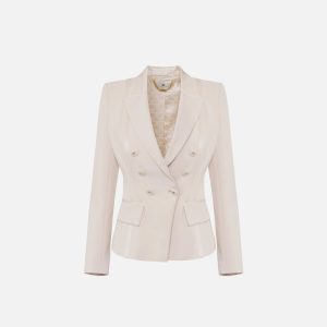 Giacca in crêpe con dettagli in raso gi14251e2 Elisabetta Franchi pe25
