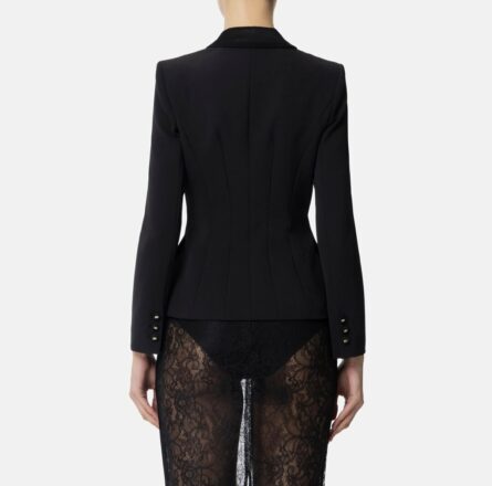 Giacca in crêpe con dettagli in raso gi14251e2 Elisabetta Franchi pe25