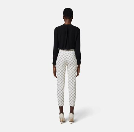 Pantaloni in crêpe con stampa a losanghe pas7151e2 Elisabetta Franchi pe25