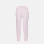 Pantaloni in crêpe con piping morsetto gioiello pat715e2 Elisabetta Franchi pe25