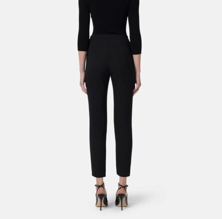 Pantaloni slim in crêpe con placca logo pa07751e2 Elisabetta Franchi pe25