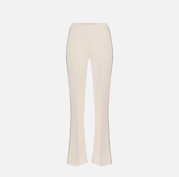 Pantaloni in crêpe con piping a contrasto pa08451e2 Elisabetta Franchi pe25
