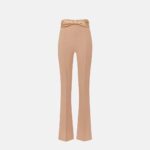 Pantaloni in crêpe con fiocco in raso pa08551e2 Elisabetta Franchi pe25