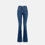 Jeans con taschini e dettagli a fiocco pj88n51e2 Elisabetta Franchi pe25