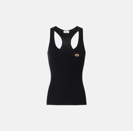 Canotta a micro costine con taschino tk41b51e2 Elisabetta Franchi pe25