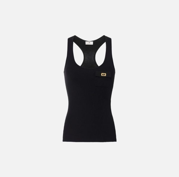 Canotta a micro costine con taschino tk41b51e2 Elisabetta Franchi pe25