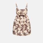 Abito doll in duchesse stampata ab70551e2 Elisabetta Franchi pe25