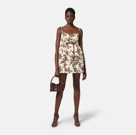 Abito doll in duchesse stampata ab70551e2 Elisabetta Franchi pe25