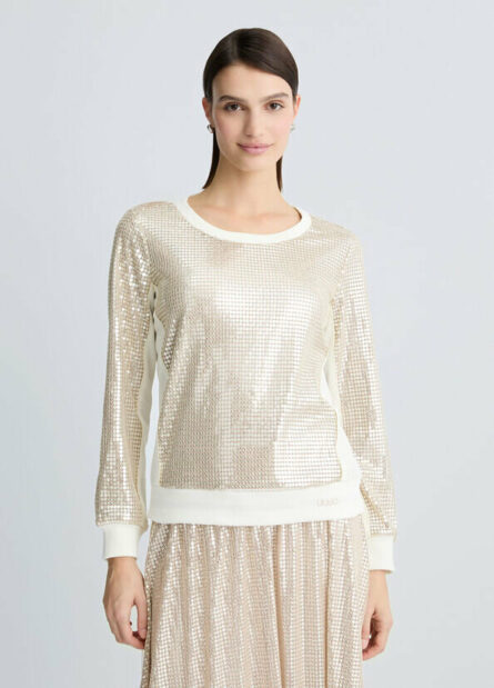felpa con paillettes liu jo pe 25 art. ta5261