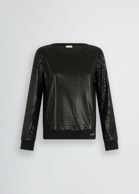 felpa con paillettes liu jo pe 25 art. ta5261