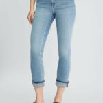 jeans liu jo pe 25. mod monroe con risvolto strass art. ua5006