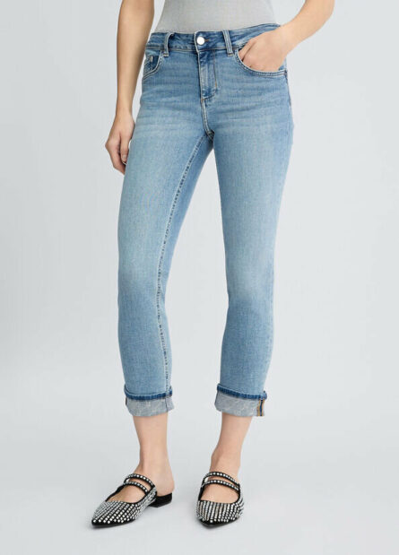 jeans liu jo pe 25. mod monroe con risvolto strass art. ua5006