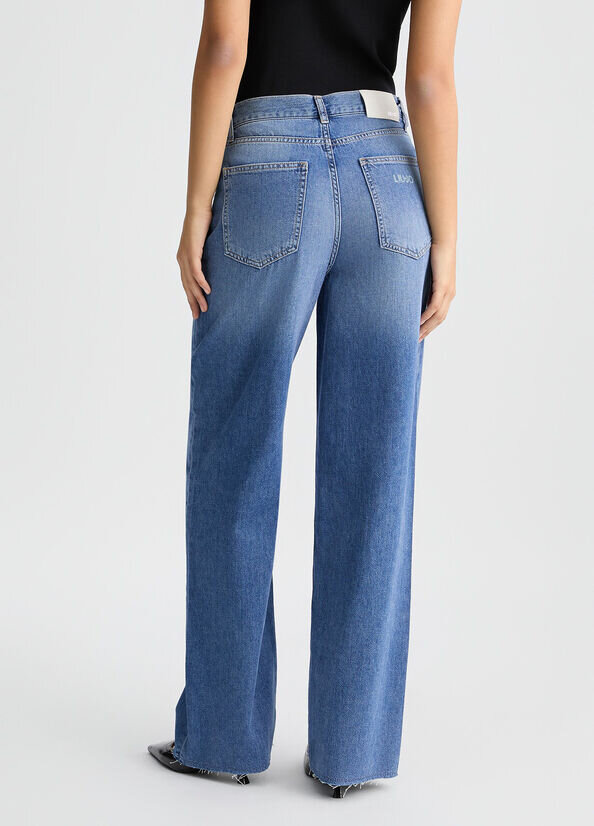 jeans liu jo pe 25 . mod. wide leg bone art. ua5170