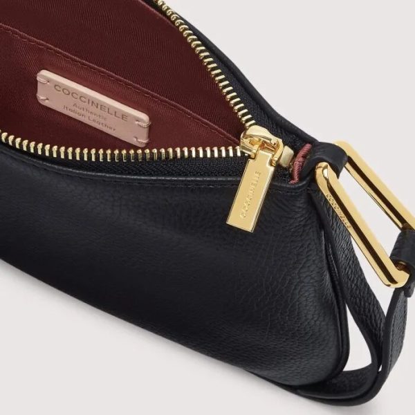 Mini Bag Grained Leather Noir Coccinelle Borse Donna MQF 55 03 01 001 TUPE25.