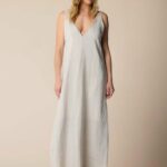 abito lungo con perline sullo scollo jelmina kocca pe 25