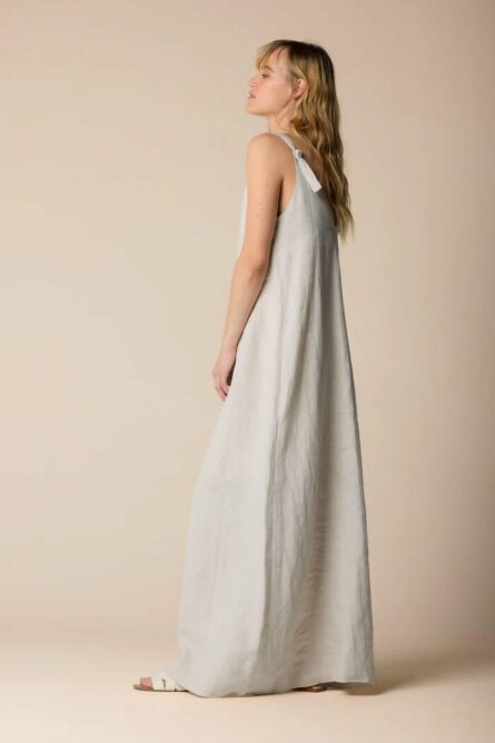 abito lungo con perline sullo scollo jelmina kocca pe 25