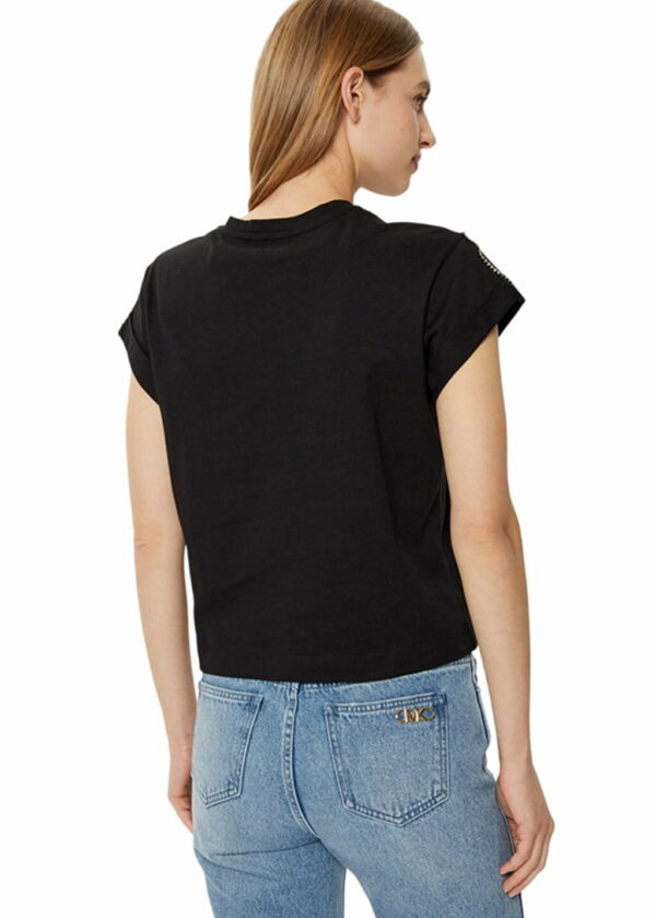 Ss Cn Sleeves Strass Guess t-Shirt Donna W5RI06 PE25.