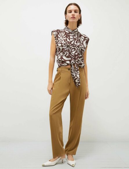 Camicia smanicata in crêpe victor marella pe 25