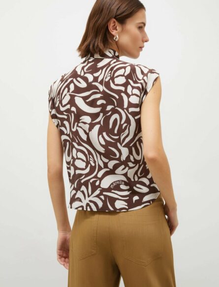 Camicia smanicata in crêpe victor marella pe 25