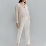 Pantalone slim in viscosa e lino stretch arles marella pe 25