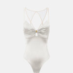 Body in lycra con spalline in tulle bo03051e2 Elisabetta Franchi pe25