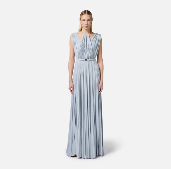 Abito Red Carpet in jersey lurex con cintura abr2152e2 Elisebetta Franchi pe25
