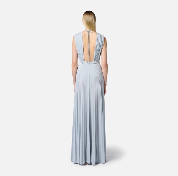 Abito Red Carpet in jersey lurex con cintura abr2152e2 Elisebetta Franchi pe25