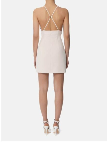 Abito in doppio crêpe leggero pizzo e fiori ab72952e2 Elisebetta Franchi pe25