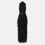 Abito Red Carpet in maglia con balze am45s52e2 Elisebetta Franchi pe25