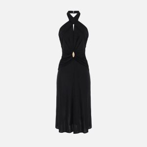 Abito in jersey leggero con scollo incrociato ab71952e2 Elisebetta Franchi pe25