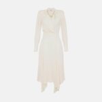 Abito in georgette con foulard gioiello Elisabetta Franchi AB86352E2