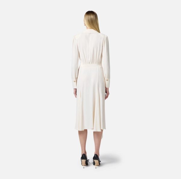 Abito in georgette con foulard gioiello Elisabetta Franchi AB86352E2