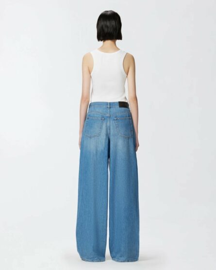 Jeans palazzo in denim chiaro Pinko pe 25. mod. lauryn art. 104601