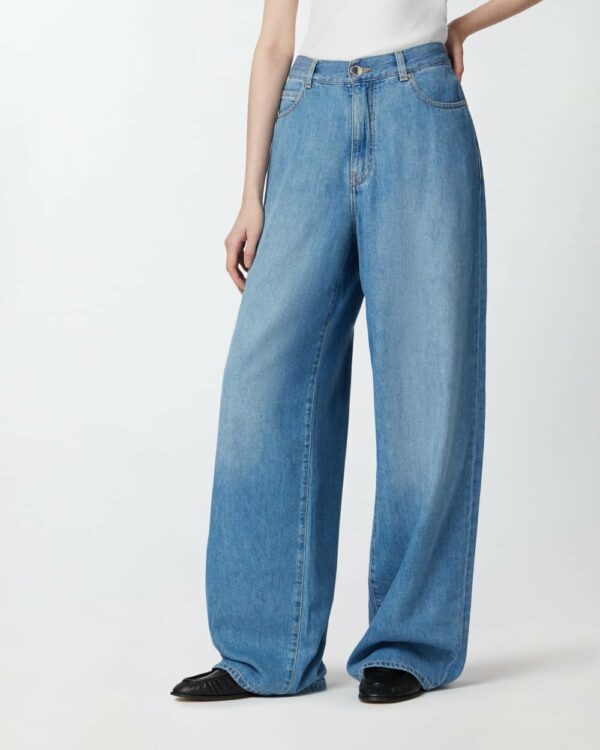 Jeans palazzo in denim chiaro Pinko pe 25. mod. lauryn art. 104601