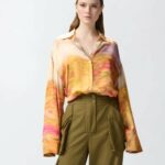 Camicia in stin con stampa paesaggio Pinko pe 25 art. 104864