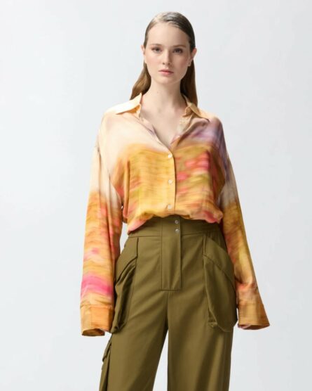 Camicia in stin con stampa paesaggio Pinko pe 25 art. 104864