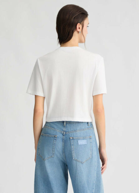 T- shirt in cotone con logo liu jo pe 25 art. wa5139