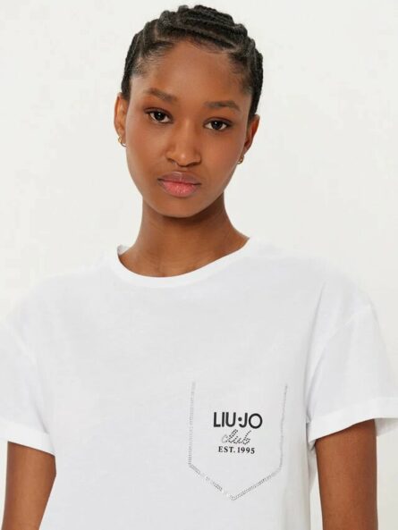 T- shirt con strass liu jo pe 25 art. wa5145