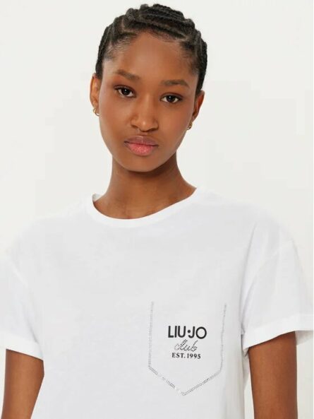 T- shirt con strass liu jo pe 25 art. wa5145