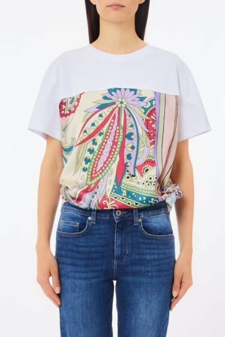 T- shirt con stampa liu jo pe 25 art. wa5155