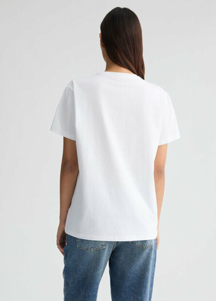 T-shirt con stampa e strass liu jo pe 25 art. wa5260