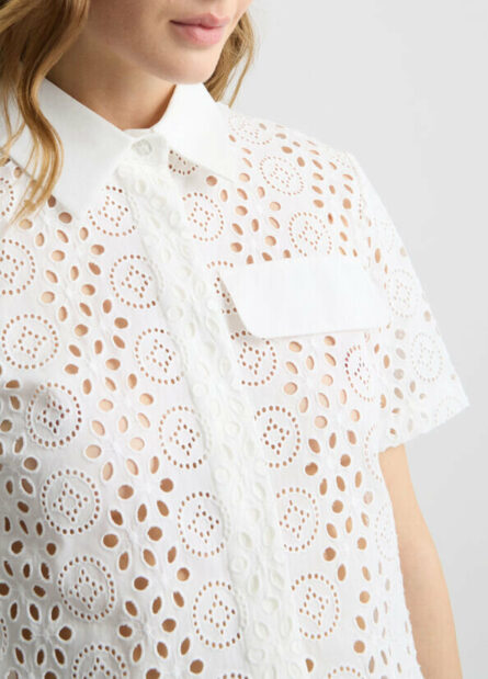 Camicia cropped con ricami liu jo pe 25 art. wa5283
