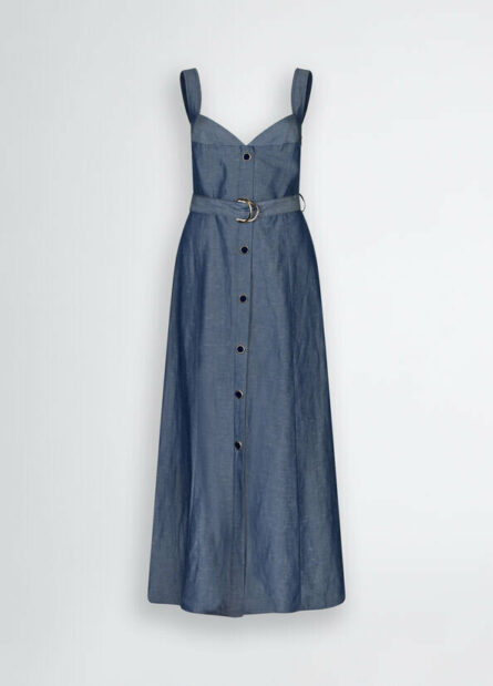 Abito in lino con cintura liu jo pe 25 art. wa5312