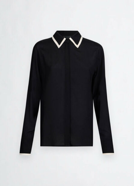Camicia nera in crèpe liu jo pe 25 art. ca5198