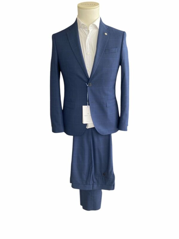 Abito drop 8 slim a quadri Manuel Ritz 3832A3318 253123 012251BLU_1jpg Abito drop 8 slim a quadri Manuel Ritz 3832A3318 253123