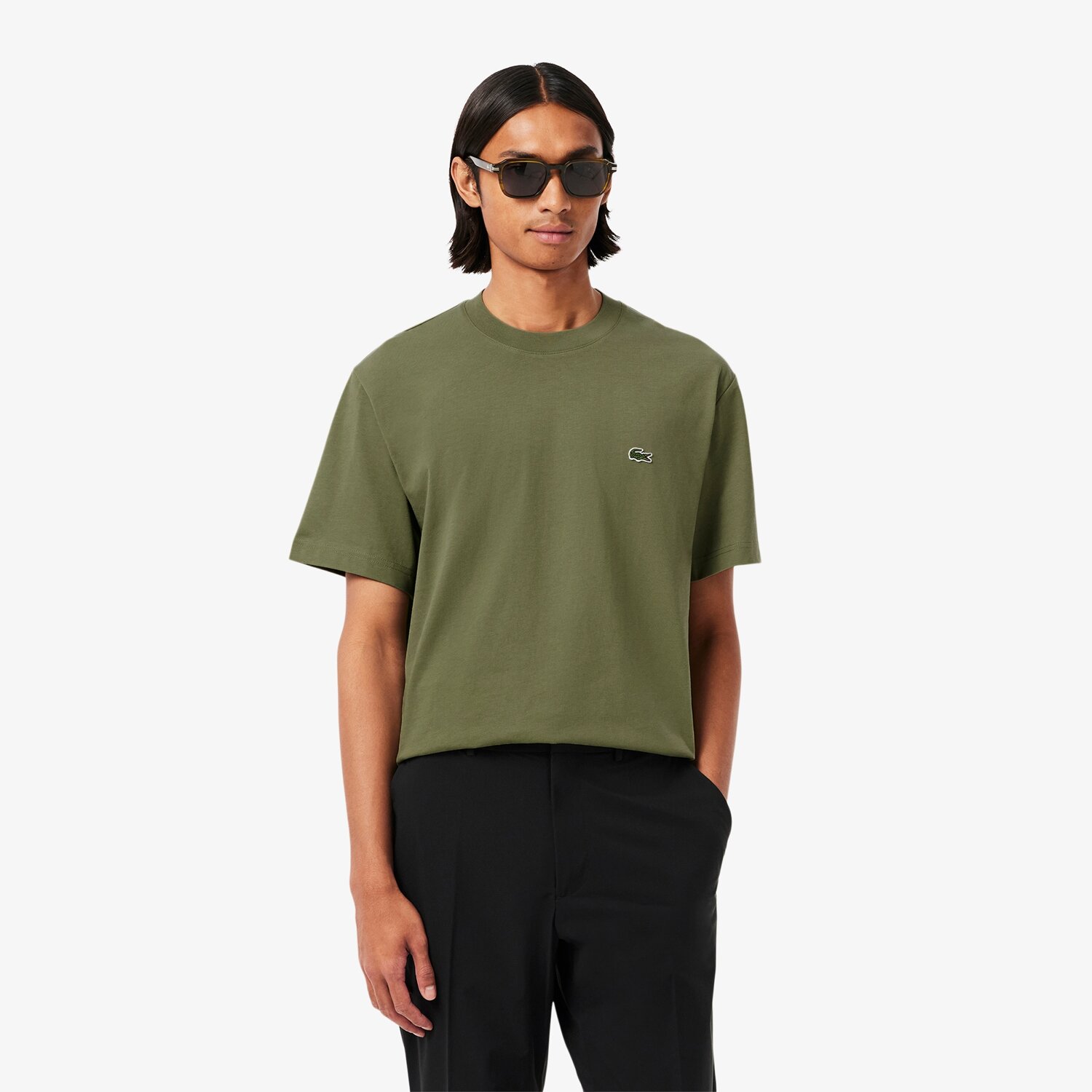 t-Shirt Lacoste Uomo taglio comodo TH7318PE25.VERDE CACHI