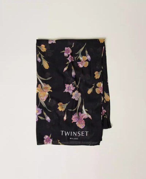 Stola con stampa a fiori twin set pe25 art. 251ta4340