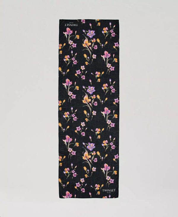 Stola con stampa a fiori twin set pe25 art. 251ta4340
