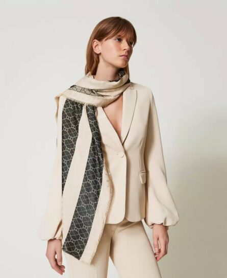 Stola jacquard con oval t all over twin set pe25 art. 251ta4210